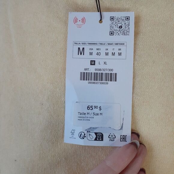 NWT Zara Linen/Cotton Blend Lightweight Sweater - Picture 9 of 11